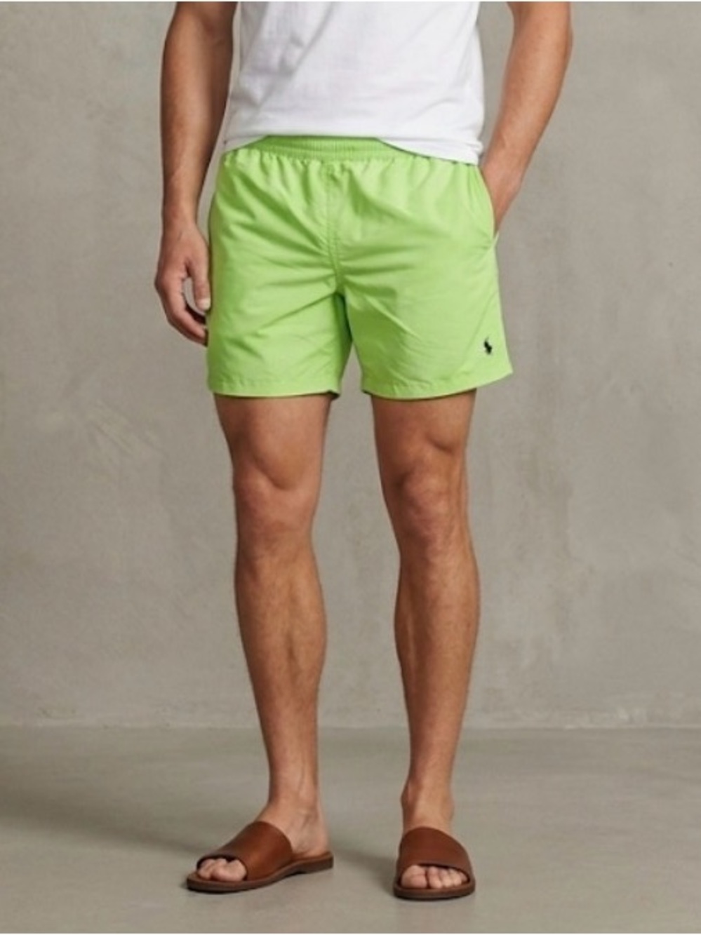 ✨ Polo Ralph Lauren Lime Green Swim Trunks Large Navy Pony ✨